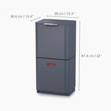 JOSEPH JOSEPH Totem Max Pattumiera Raccolta Differenziata 60L Grigio 82x39cm