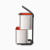 JOSEPH JOSEPH Totem Max Pattumiera Raccolta Differenziata 40L Acciaio Inox 76x30cm