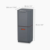 JOSEPH JOSEPH Totem Max Pattumiera Raccolta Differenziata 40L Grigio Grafite 76x30cm