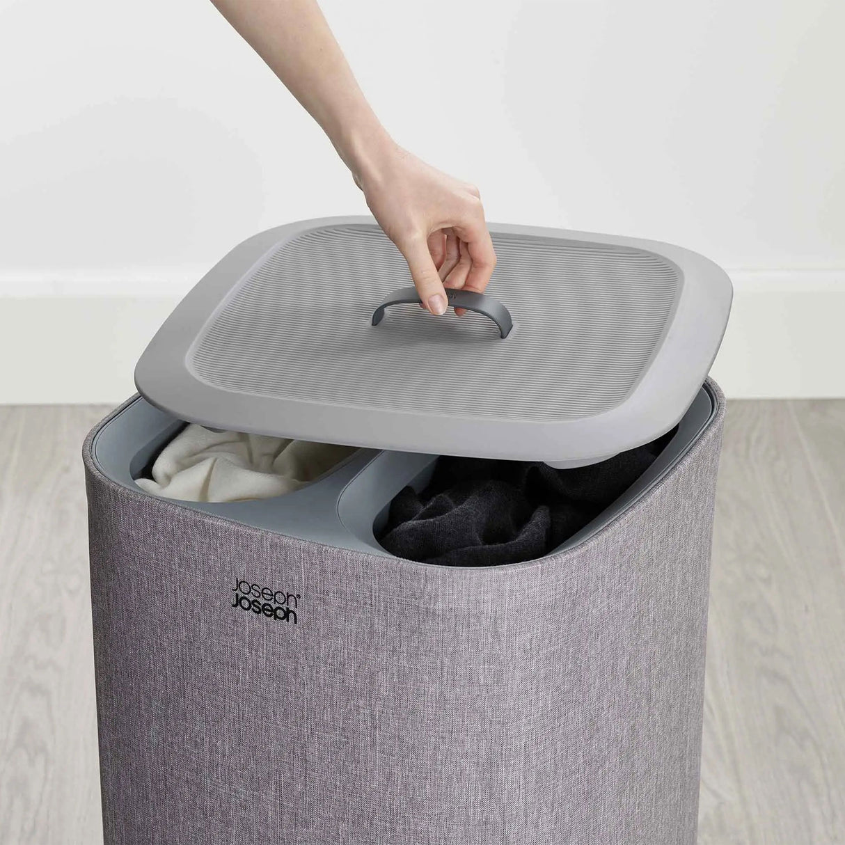 JOSEPH JOSEPH Tota 60L Laundry Basket for Dirty Clothes 71x39.5cm Gray