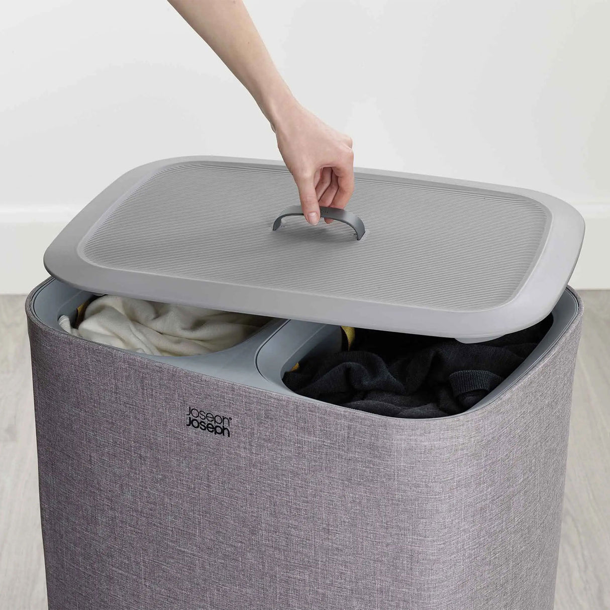 JOSEPH JOSEPH Tota 90L Laundry Basket for Dirty Clothes 71x56cm Gray
