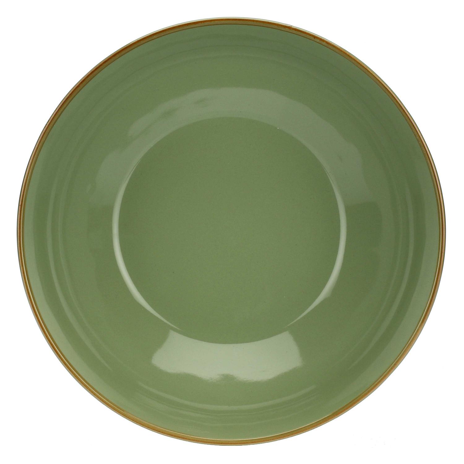 ROSE &amp; TULIPANI Concerto Ciotola Insalatiera Coppa 26cm Verde Oliva Stoneware