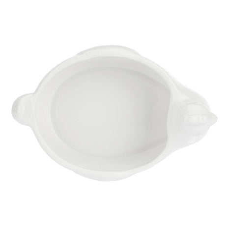 LA PORCELLANA BIANCA Fattoria Gallina Porta Uova 21,5x14cm Bianco Porcellana