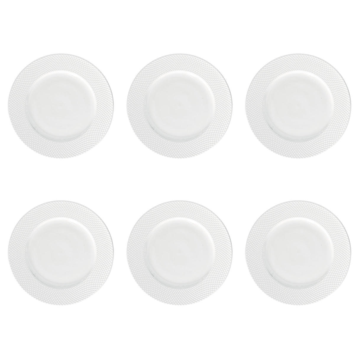 LA PORCELAINA BIANCA Recall Set 6 Pieces Dinner Plate 27cm White Porcelain