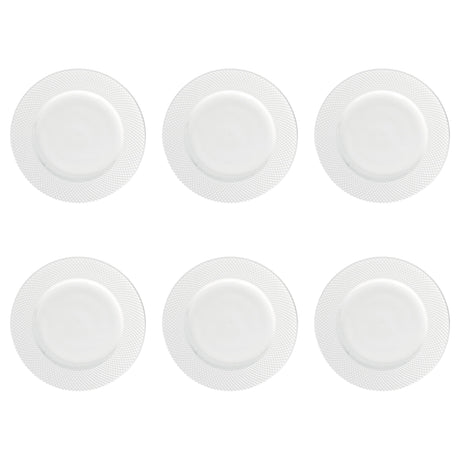 LA PORCELLANA BIANCA Richiamo Set 6 Pezzi Piatto Piano 27cm Bianco Porcellana