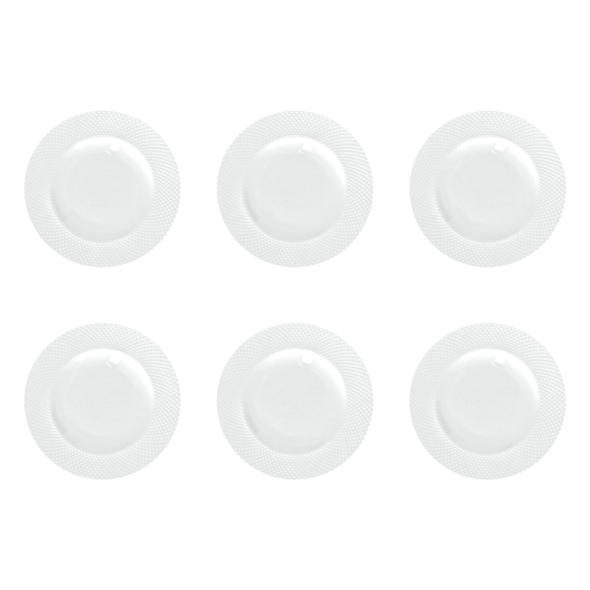LA PORCELLANA BIANCA Richiamo Set 6 Pezzi Piatto Frutta Colazione 20cm Bianco Porcellana