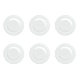 LA PORCELLANA BIANCA Richiamo Set 6 Pezzi Piatto Frutta Colazione 20cm Bianco Porcellana