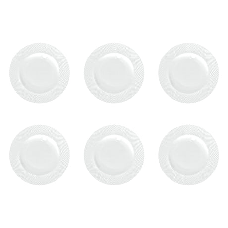LA PORCELLANA BIANCA Richiamo Set 6 Pezzi Piatto Frutta Colazione 20cm Bianco Porcellana