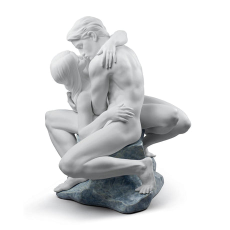 Lladró Scultura Coppia Bacio Appassionato 41x31cm Porcellana