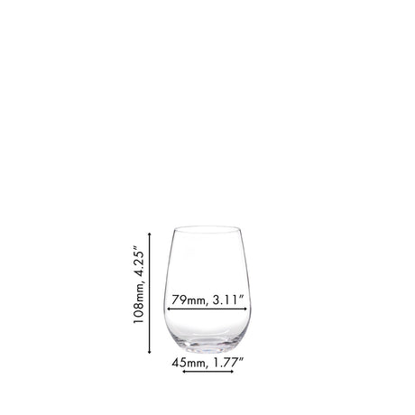 RIEDEL The O Wine Riesling/Zinfandel Bicchiere Tumbler Set 6 Pezzi 375ml Cristallo