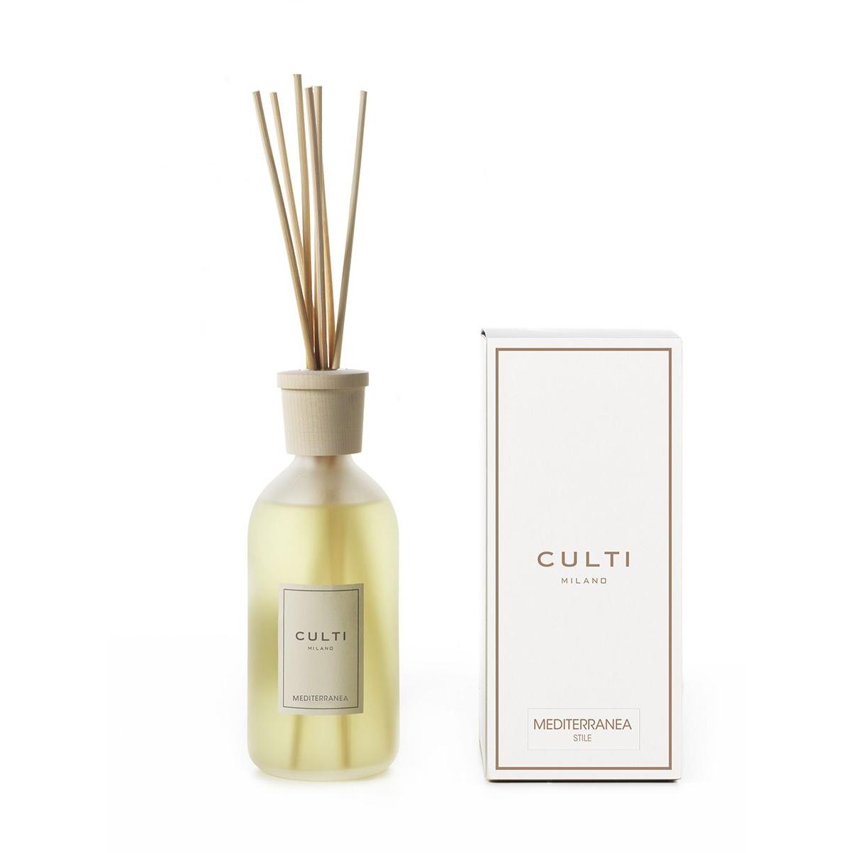 CULTI MILANO Profumatore Diffusore Stile con Bastoncini 500ml Mediterranea