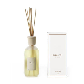 Diffusore a bastoncini Culti Milano in vetro 500 ml profumazione Tessuto
