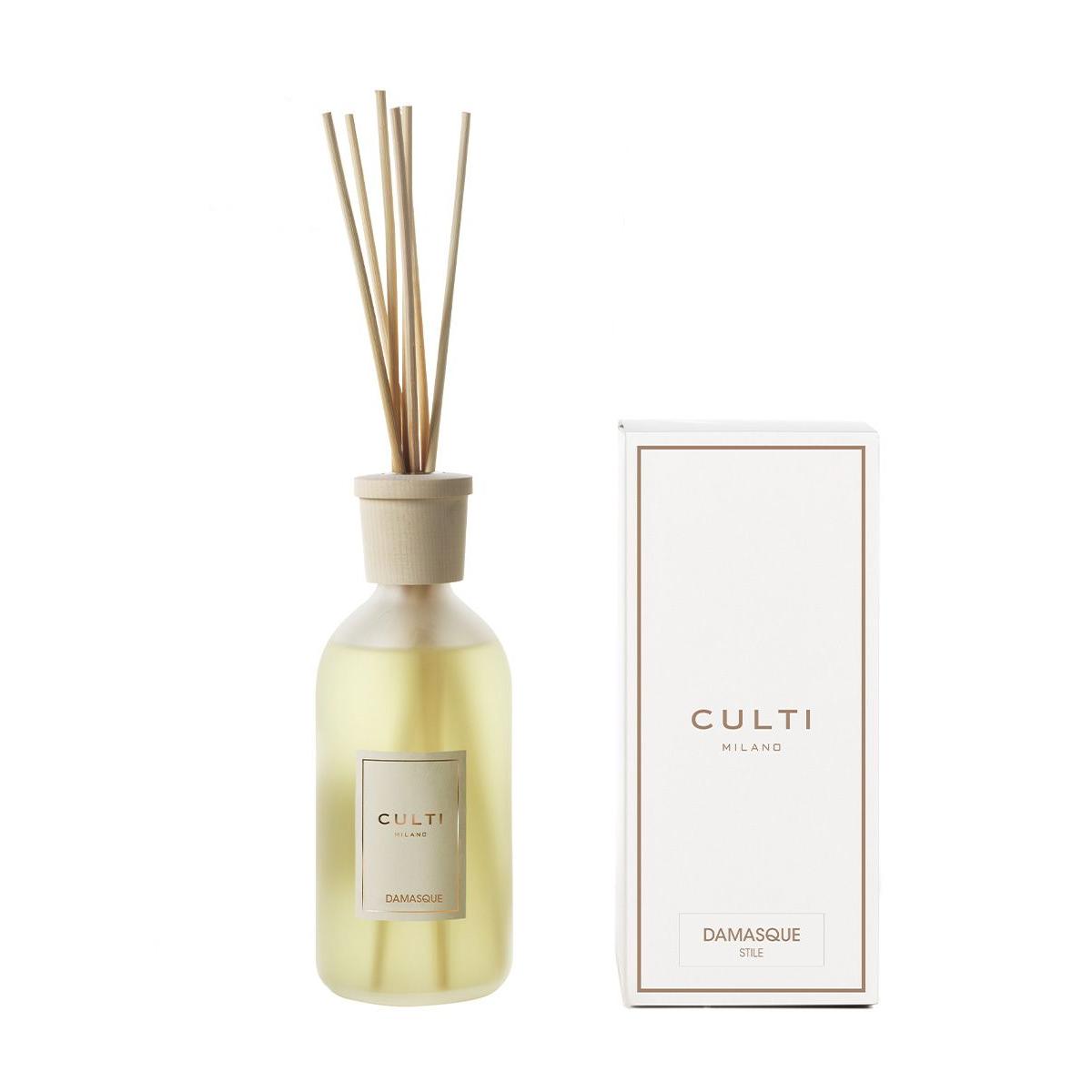 CULTI MILANO Profumatore Diffusore Stile con Bastoncini 500ml Damasque