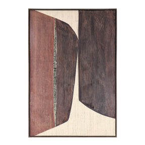 Quadro astratto Bizzotto su tela con dettagli in foglia oro 83x123 cm