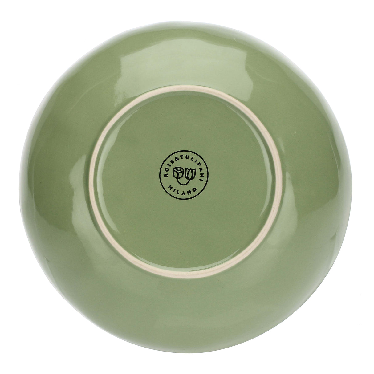 ROSE & TULIPANI Concerto Piatto Fondo 21cm Verde Oliva