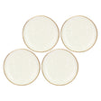 ROSE & TULIPANI Concerto Piatto Piano Avorio 27cm Set 4 Pezzi Stoneware