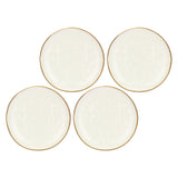 ROSE & TULIPANI Concerto Piatto Piano Avorio 27cm Set 4 Pezzi Stoneware