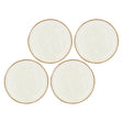 ROSE & TULIPANI Concerto Piatto Frutta Avorio 20cm Set 4 Pezzi Stoneware