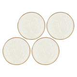 ROSE &amp; TULIPS Concerto Ivory Fruit Plate 20cm Set 4 Pieces Stoneware