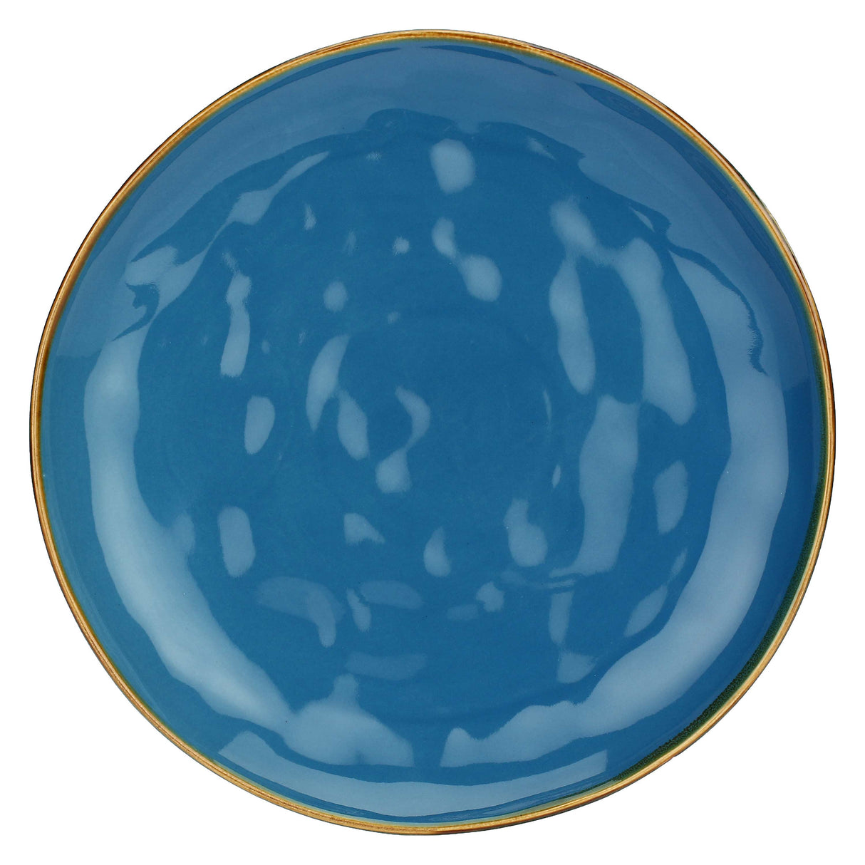 ROSE & TULIPANI Concerto Piatto Piano Blu Avio 27cm Set 4 Pezzi Stoneware
