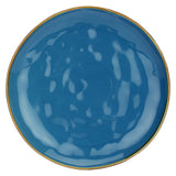 ROSE & TULIPANI Concerto Piatto Piano Blu Avio 27cm Set 4 Pezzi Stoneware