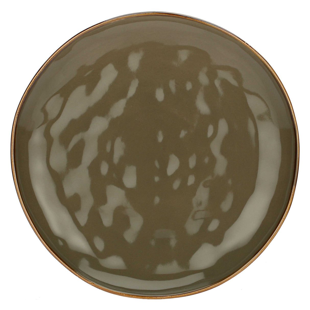 ROSE & TULIPANI Concerto Piatto Piano Grigio Tortora 27cm Set 4 Pezzi Stoneware