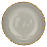 ROSE &amp; TULIPS Concerto Deep Plate Pearl Gray 21cm Set 4 Pieces Stoneware