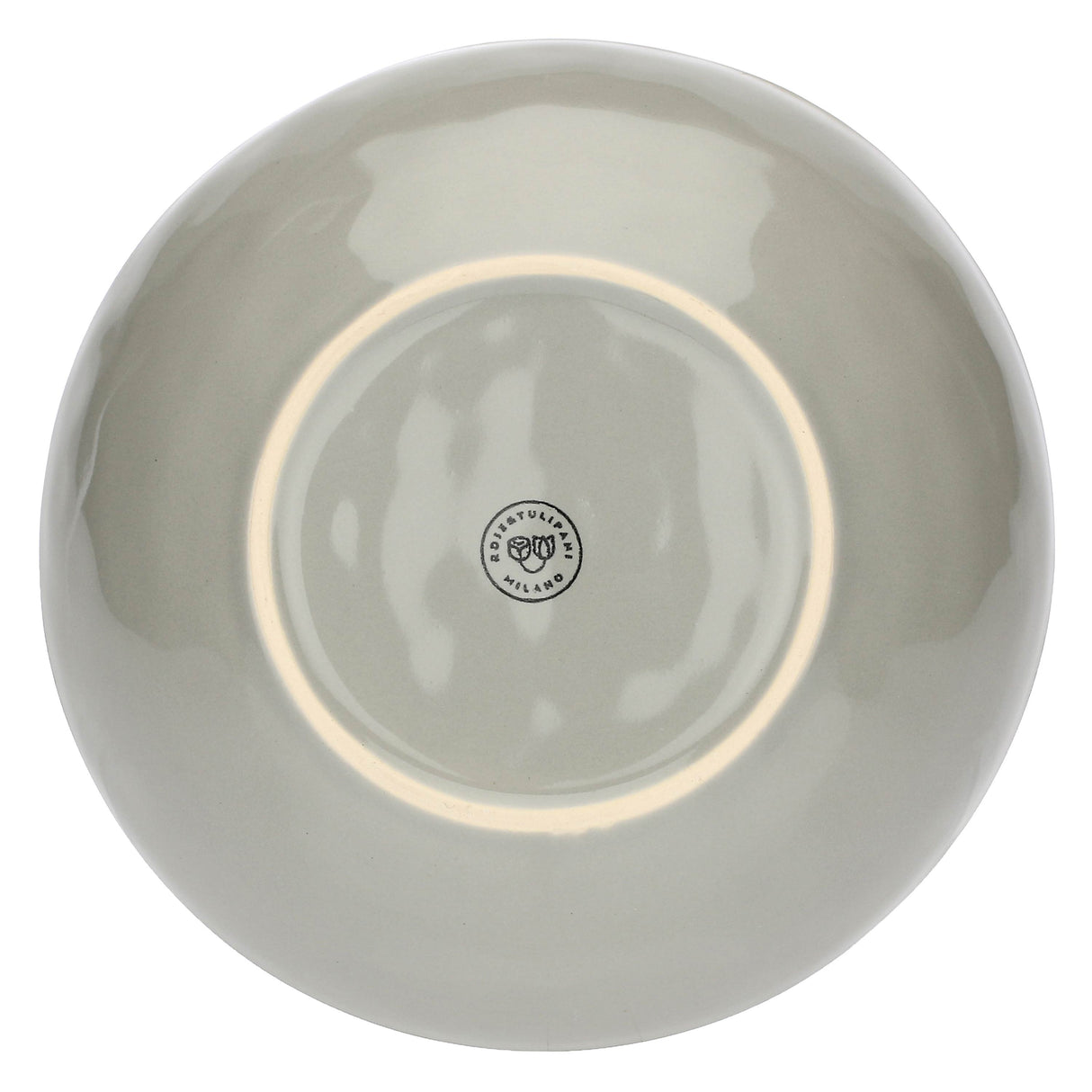 ROSE &amp; TULIPS Concerto Deep Plate Pearl Gray 21cm Set 4 Pieces Stoneware