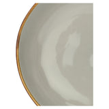 ROSE &amp; TULIPS Concerto Deep Plate Pearl Gray 21cm Set 4 Pieces Stoneware