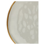 ROSE & TULIPANI Concerto Piatto Frutta Grigio Perla 20cm Set 4 Pezzi Stoneware