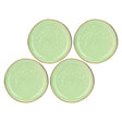 ROSE & TULIPANI Concerto Piatto Piano Te' Verde 27cm Set 4 Pezzi Stoneware