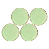 ROSE & TULIPANI Concerto Piatto Piano Te' Verde 27cm Set 4 Pezzi Stoneware