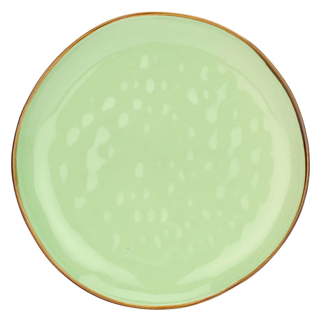 ROSE & TULIPANI Concerto Piatto Piano Te' Verde 27cm Set 4 Pezzi Stoneware
