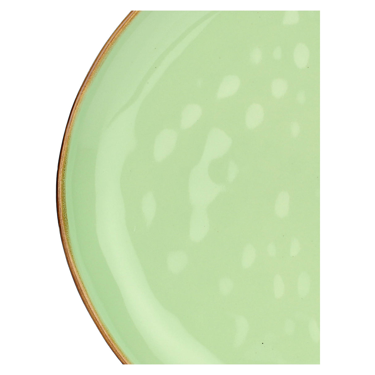 ROSE & TULIPANI Concerto Piatto Piano Te' Verde 27cm Set 4 Pezzi Stoneware
