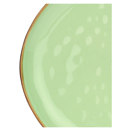 ROSE & TULIPANI Concerto Piatto Piano Te' Verde 27cm Set 4 Pezzi Stoneware
