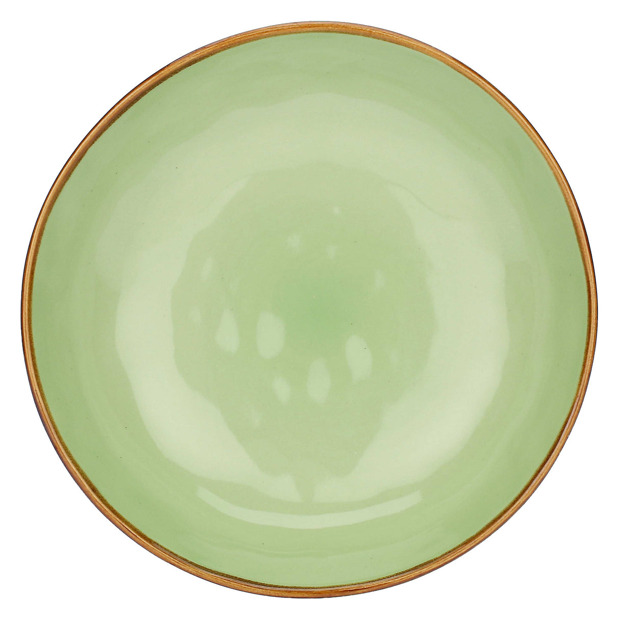 ROSE & TULIPANI Concerto Piatto Fondo Te' Verde 21cm Set 4 Pezzi Stoneware