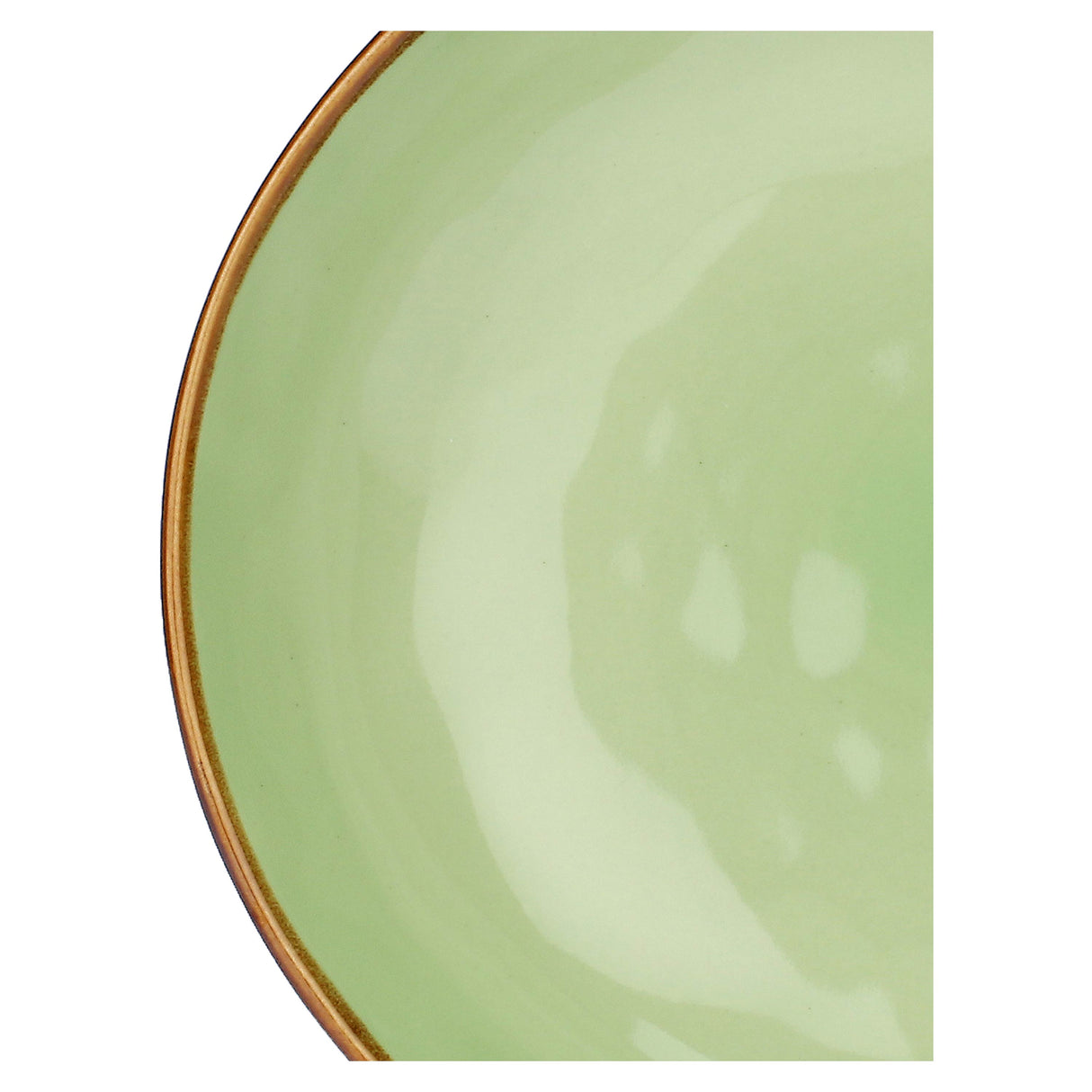 ROSE & TULIPANI Concerto Piatto Fondo Te' Verde 21cm Set 4 Pezzi Stoneware