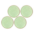 ROSE & TULIPANI Concerto Piatto Frutta Te' Verde 21cm Set 4 Pezzi Stoneware