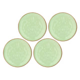 ROSE & TULIPANI Concerto Piatto Frutta Te' Verde 21cm Set 4 Pezzi Stoneware