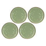 ROSE & TULIPANI Concerto Piatto Piano 27cm Verde Oliva Set 4 Pezzi Stoneware