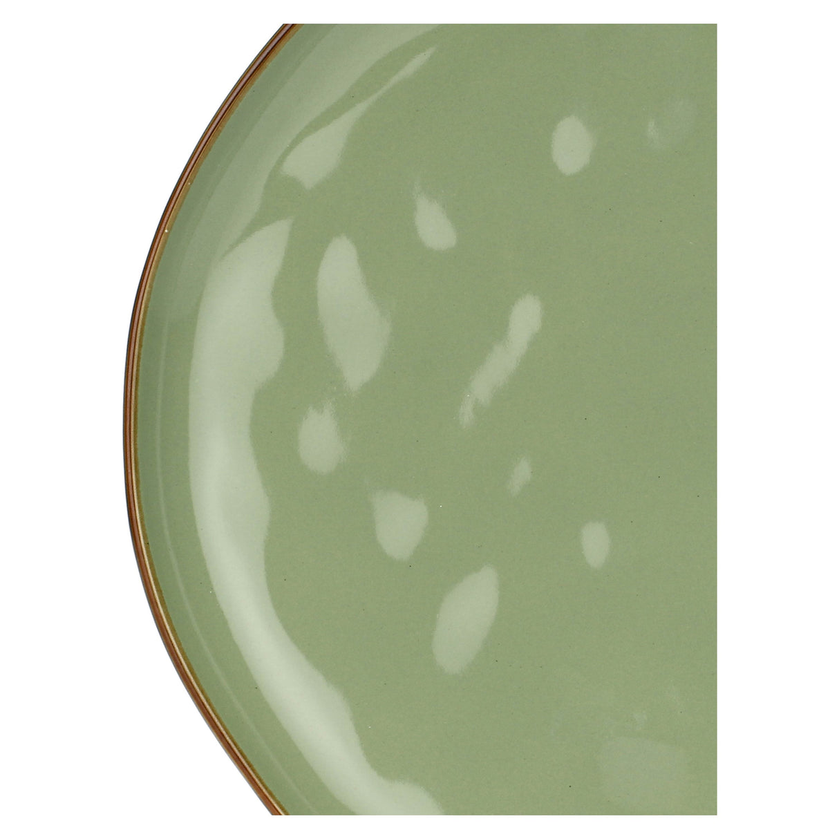 ROSE & TULIPANI Concerto Piatto Piano 27cm Verde Oliva Set 4 Pezzi Stoneware