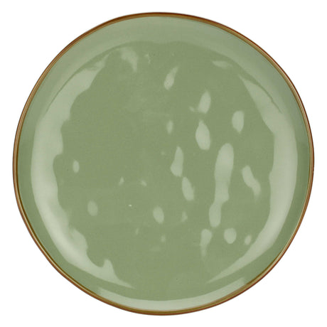 ROSE & TULIPANI Concerto Piatto Frutta Colazione 20cm Verde Oliva Set 4 Pezzi Stoneware