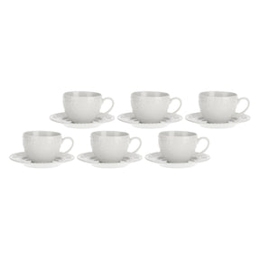 Set 6 tazze tè Sognante La Porcellana Bianca in porcellana 350 ml
