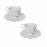 BRANDANI Queen Set 2 Pezzi Tazza Caffè Espresso 90ml Porcellana