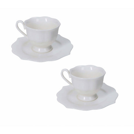 BRANDANI Queen Set 2 Pezzi Tazza Caffè Espresso 90ml Porcellana