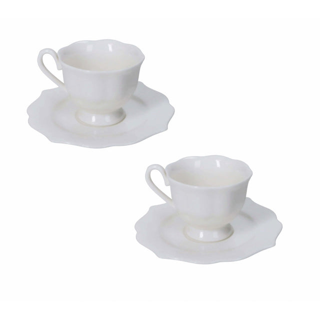 BRANDANI Queen Set 2 Pezzi Tazza Caffè Espresso 90ml Porcellana