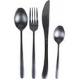 VILLA D'ESTE HOME TIVOLI Drop Set 24 Pezzi Servizio Tavola Posate Nero Matt Satinato Acciaio