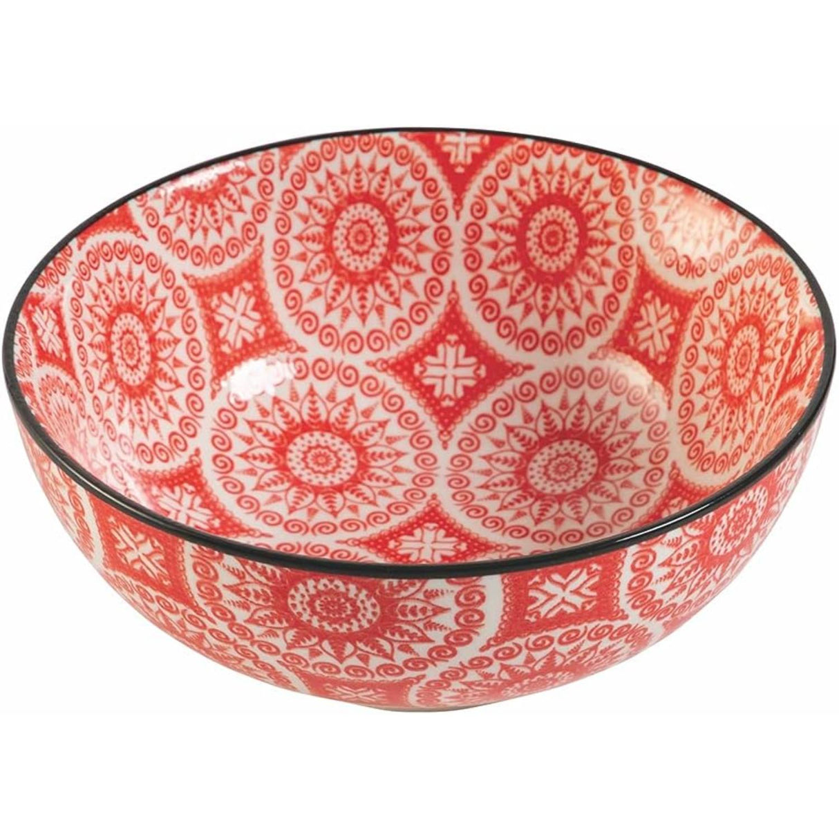 VILLA D'ESTE HOME TIVOLI Confusion Red Rosso Ciotola Set 4 Pezzi 14cm Porcellana