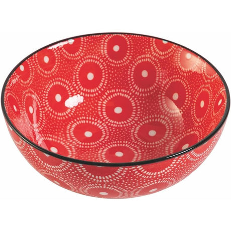 VILLA D'ESTE HOME TIVOLI Confusion Red Rosso Ciotola Set 4 Pezzi 14cm Porcellana