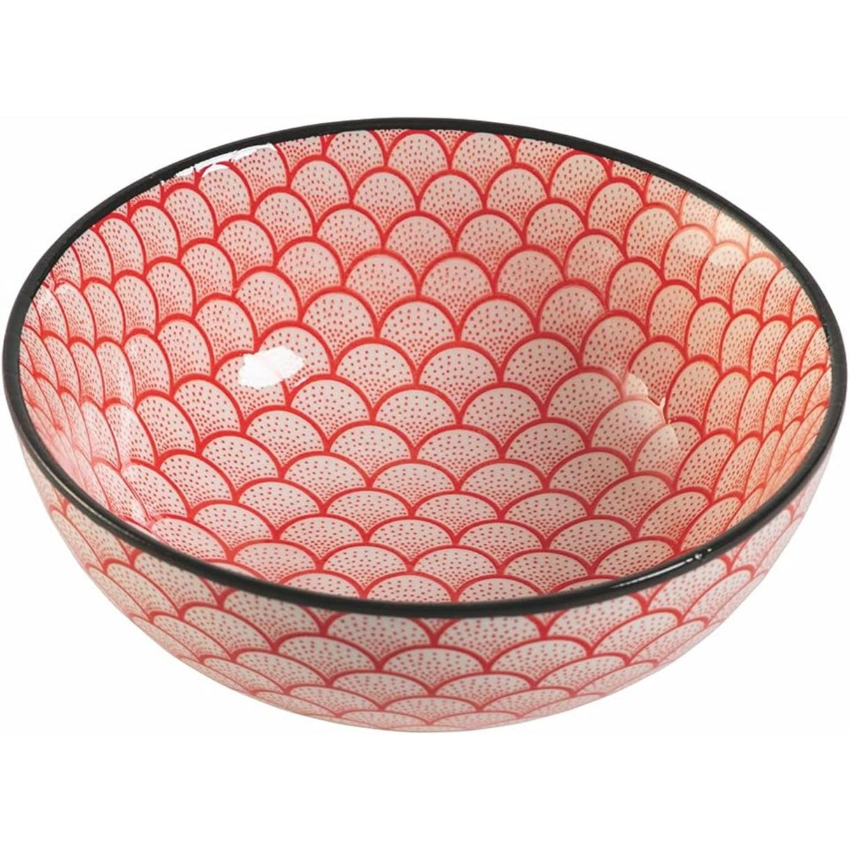 VILLA D'ESTE HOME TIVOLI Confusion Red Rosso Ciotola Set 4 Pezzi 14cm Porcellana